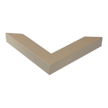 Corner view of Angle II in taupe picture frame