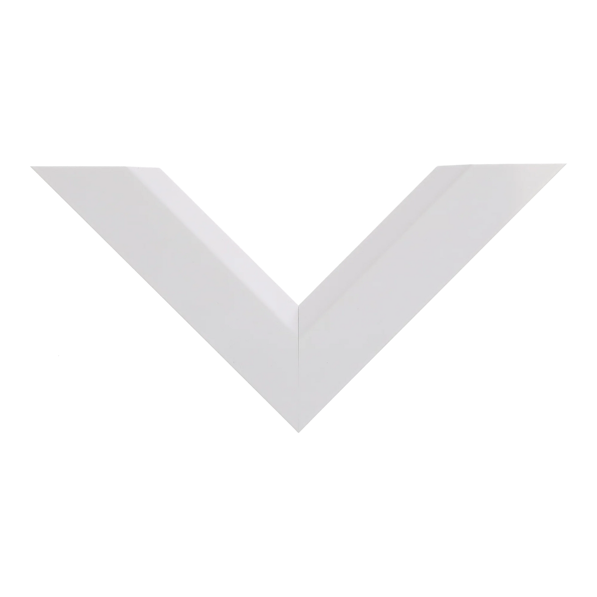 Top view of Angle II picture frame in white