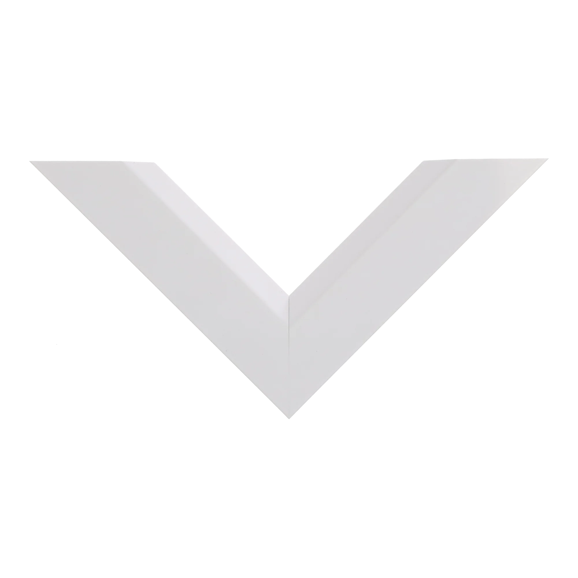 Top view of Angle II picture frame in white