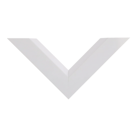 Top view of Angle II picture frame in white