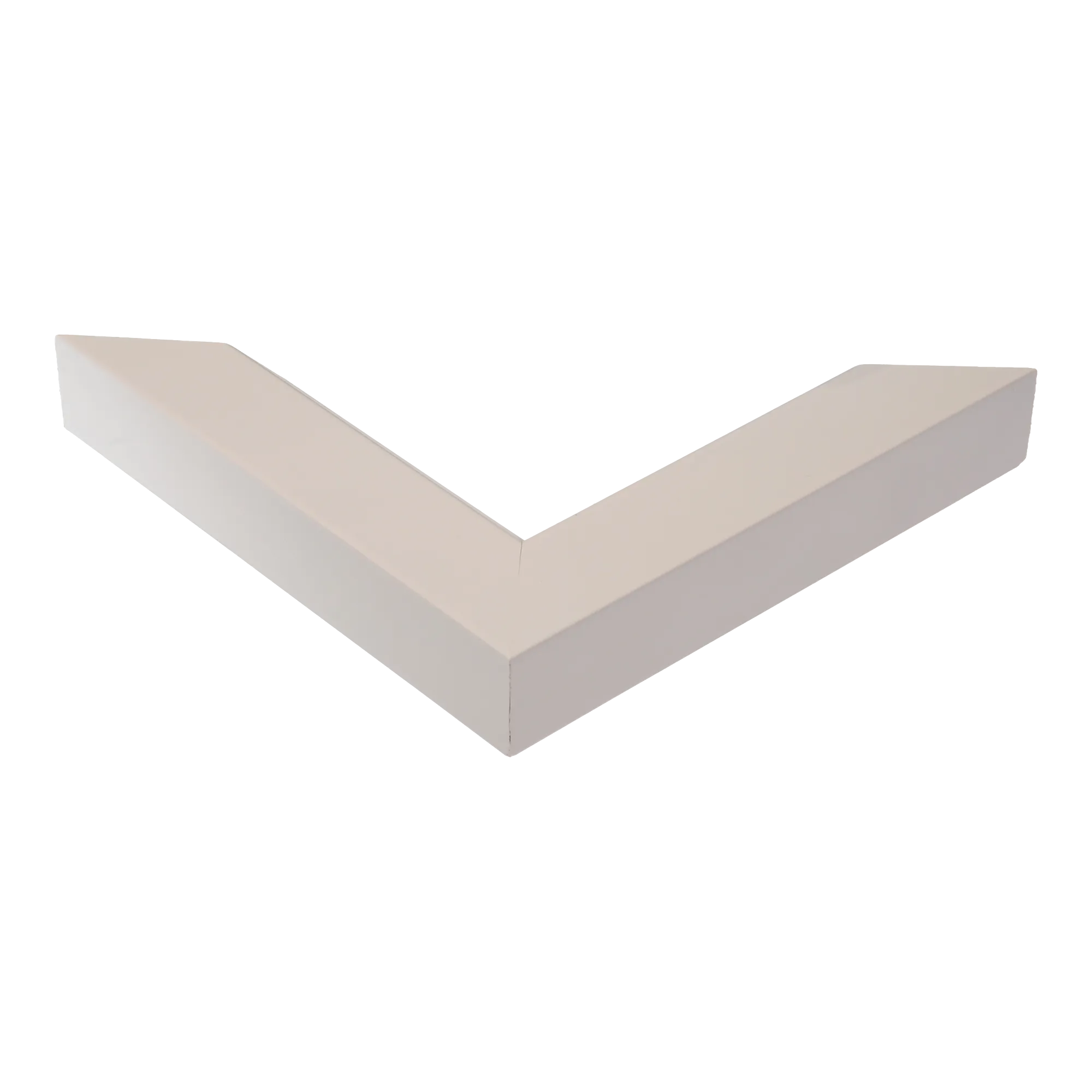 Corner view of Angle II in white picture frame