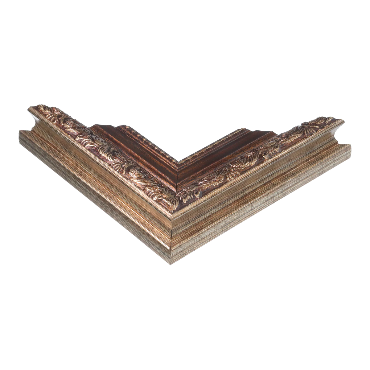 Corner view of Baroque I in bronze picture frame
