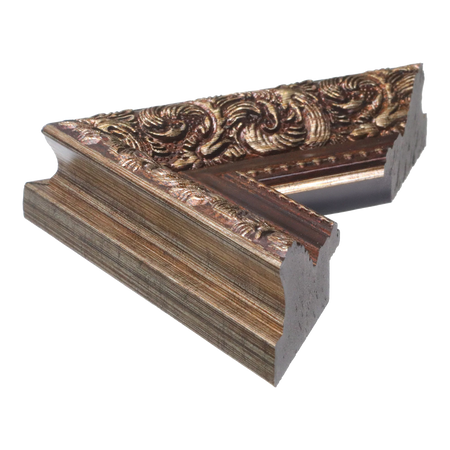 Side view of Baroque I picture frame in bronze