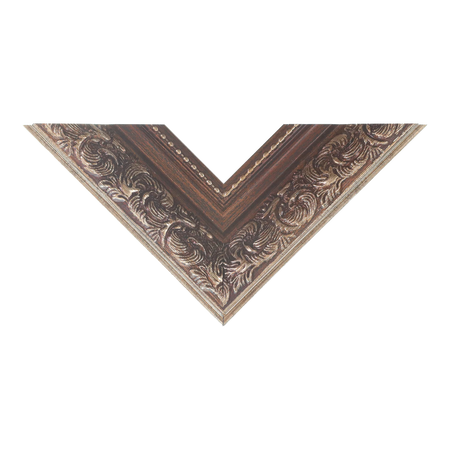 Top view of Baroque I picture frame in bronze