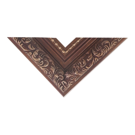 Top view of Baroque II picture frame in bronze