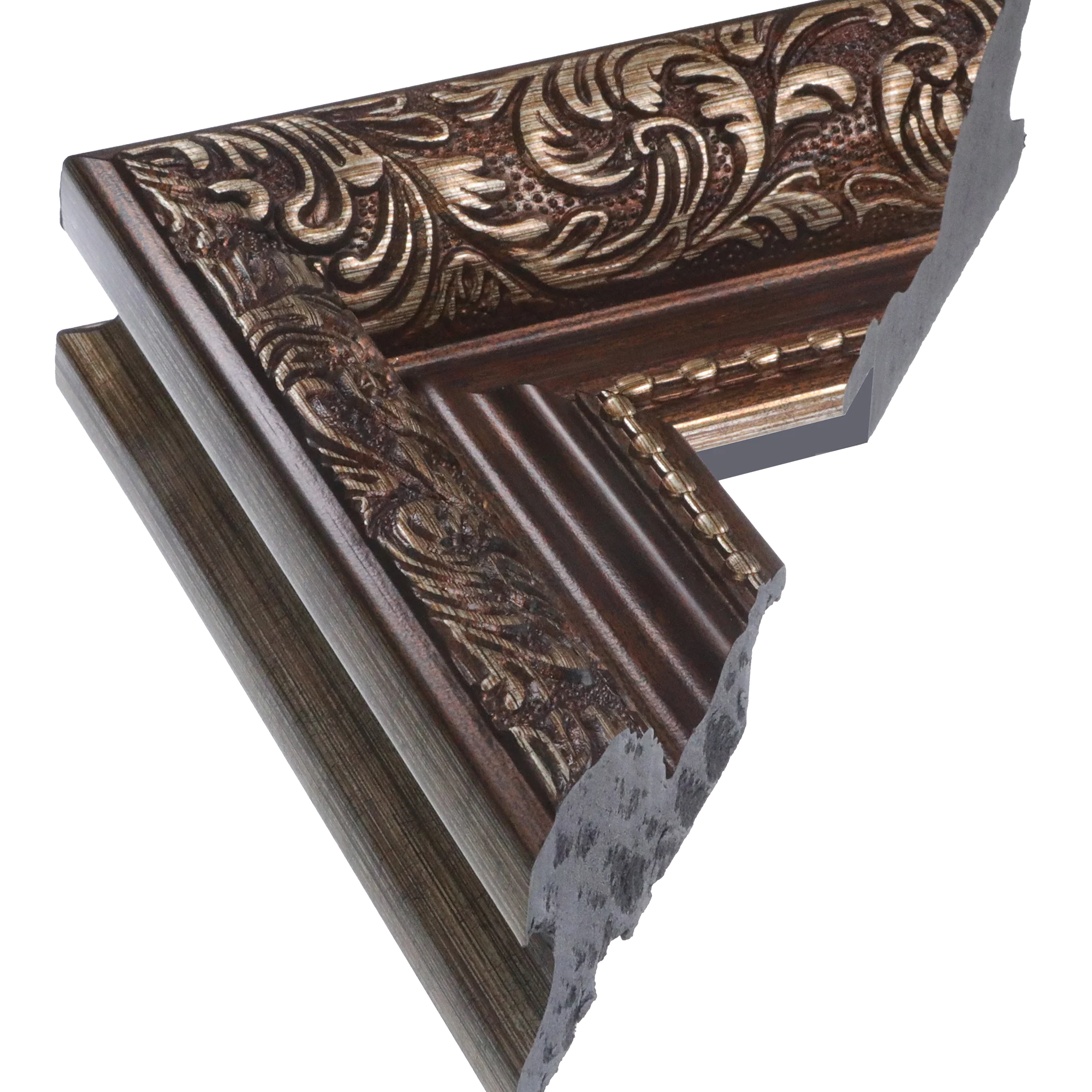 Baroque II in bronze picture frame