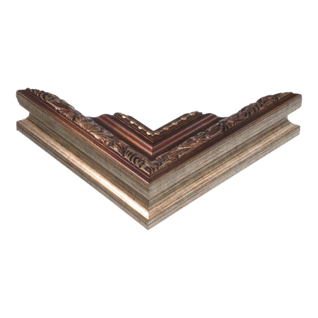 Corner view of Baroque II in bronze picture frame