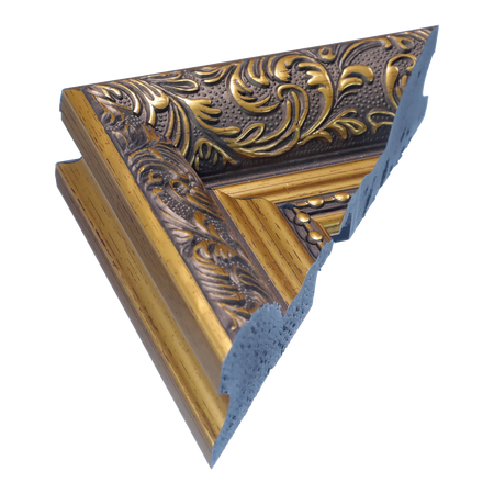 Baroque II in gold picture frame