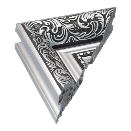 Baroque II in silver picture frame