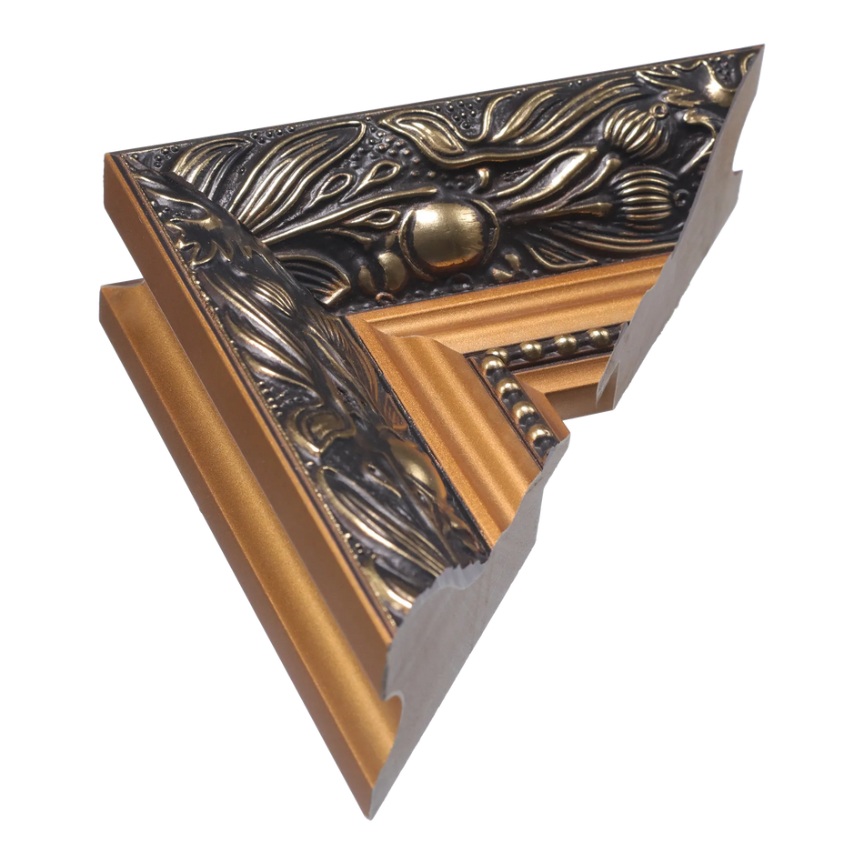 Baroque III in gold picture frame