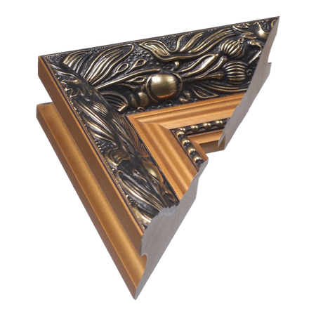 Baroque III in gold picture frame