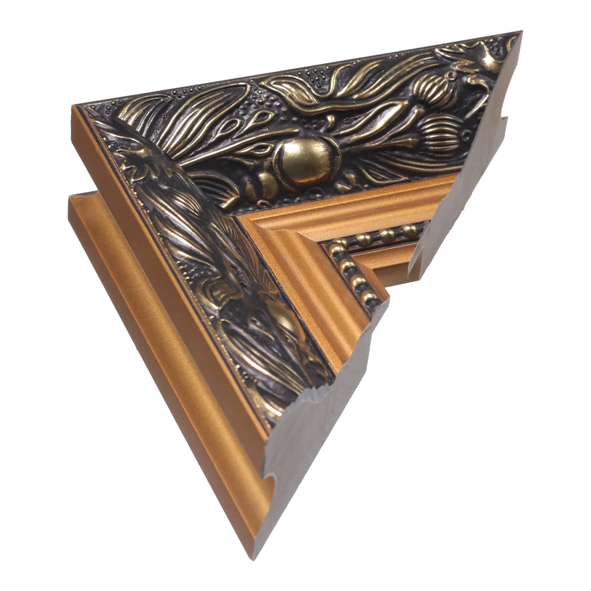 Baroque III in gold picture frame