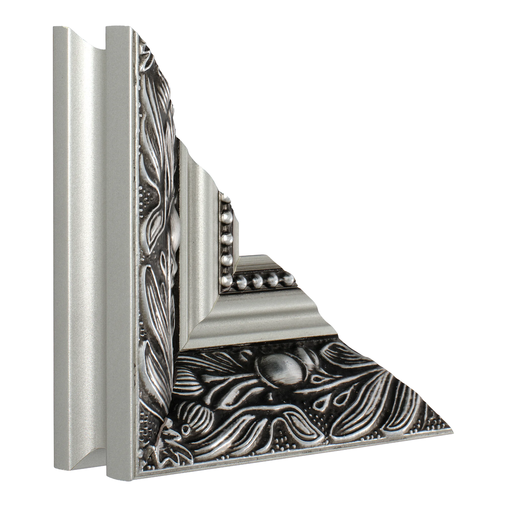 Baroque III in silver picture frame