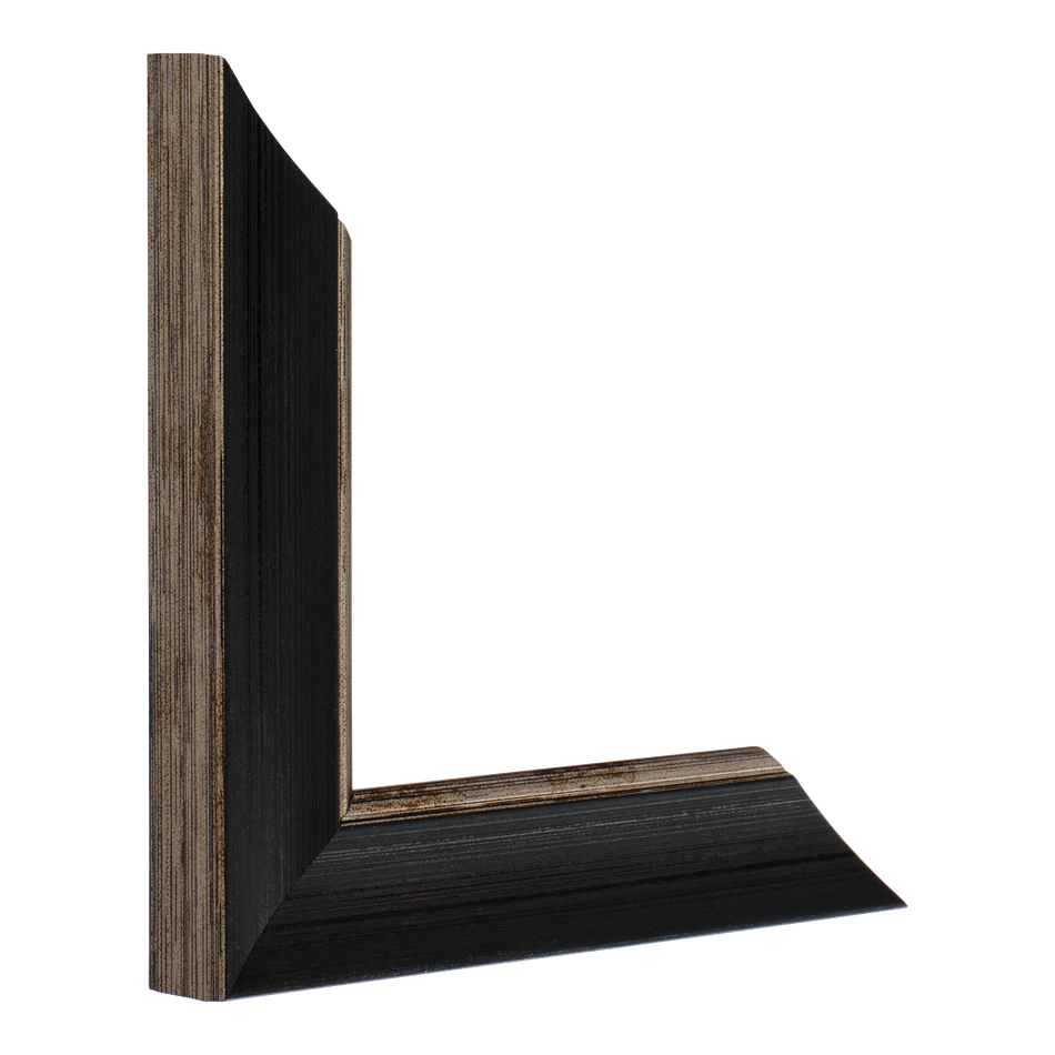 Vertical view of beach house i black picture frame