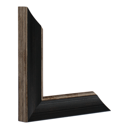 Vertical view of beach house i black picture frame
