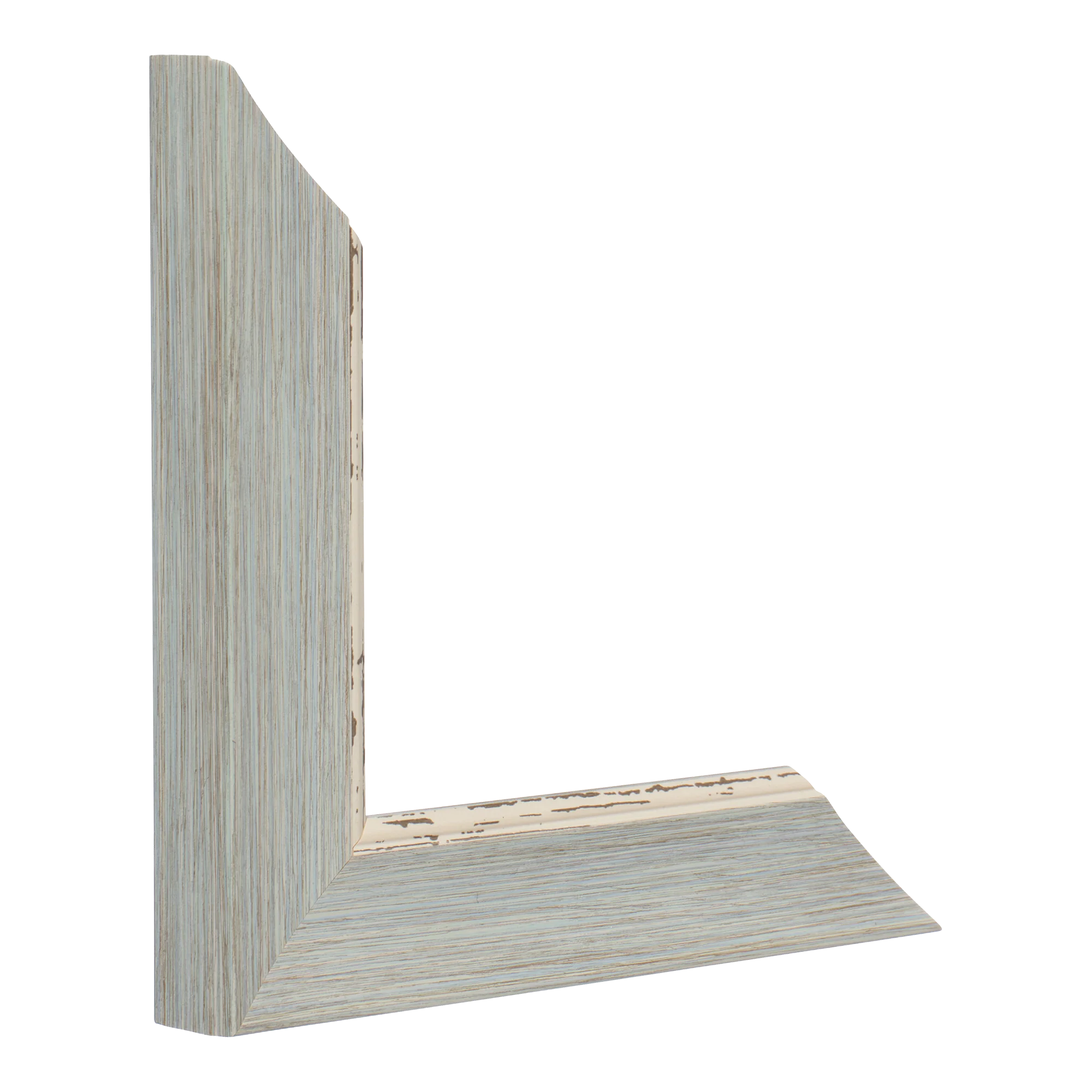 Vertical view of beach house i blue picture frame