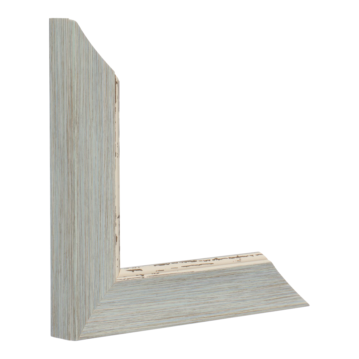 Vertical view of beach house i blue picture frame