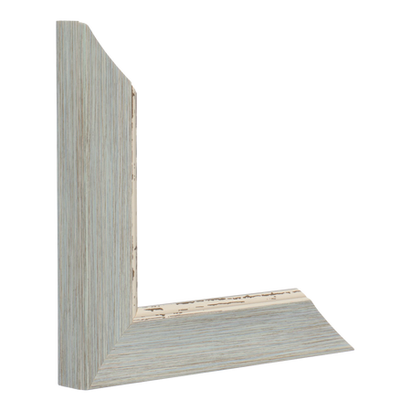 Vertical view of beach house i blue picture frame