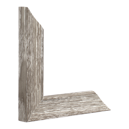 Vertical view of beach house i grey picture frame