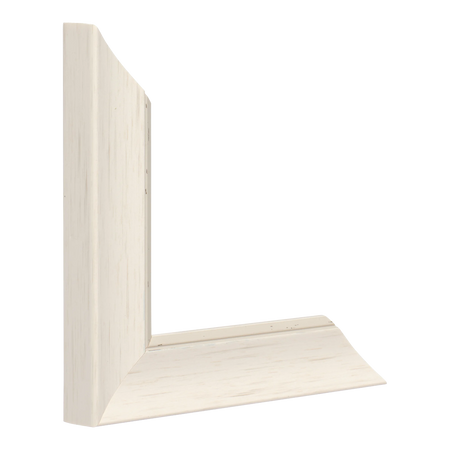 Vertical view of beach house i white picture frame