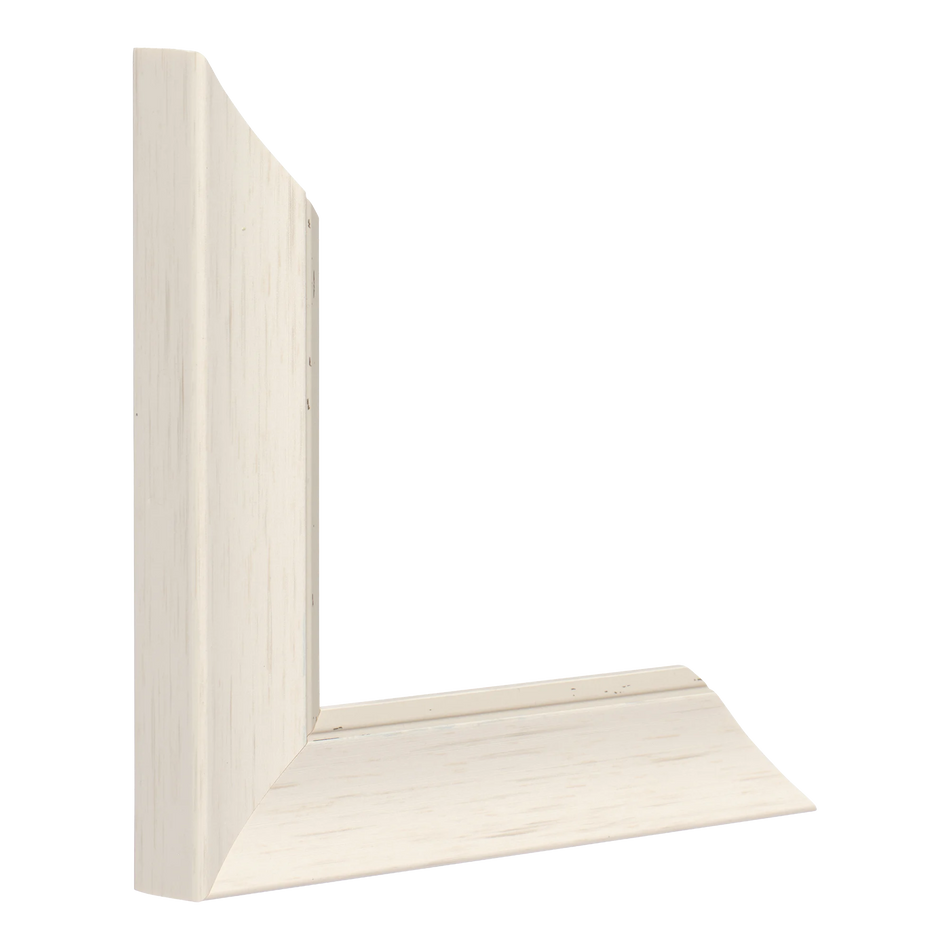 Vertical view of beach house i white picture frame