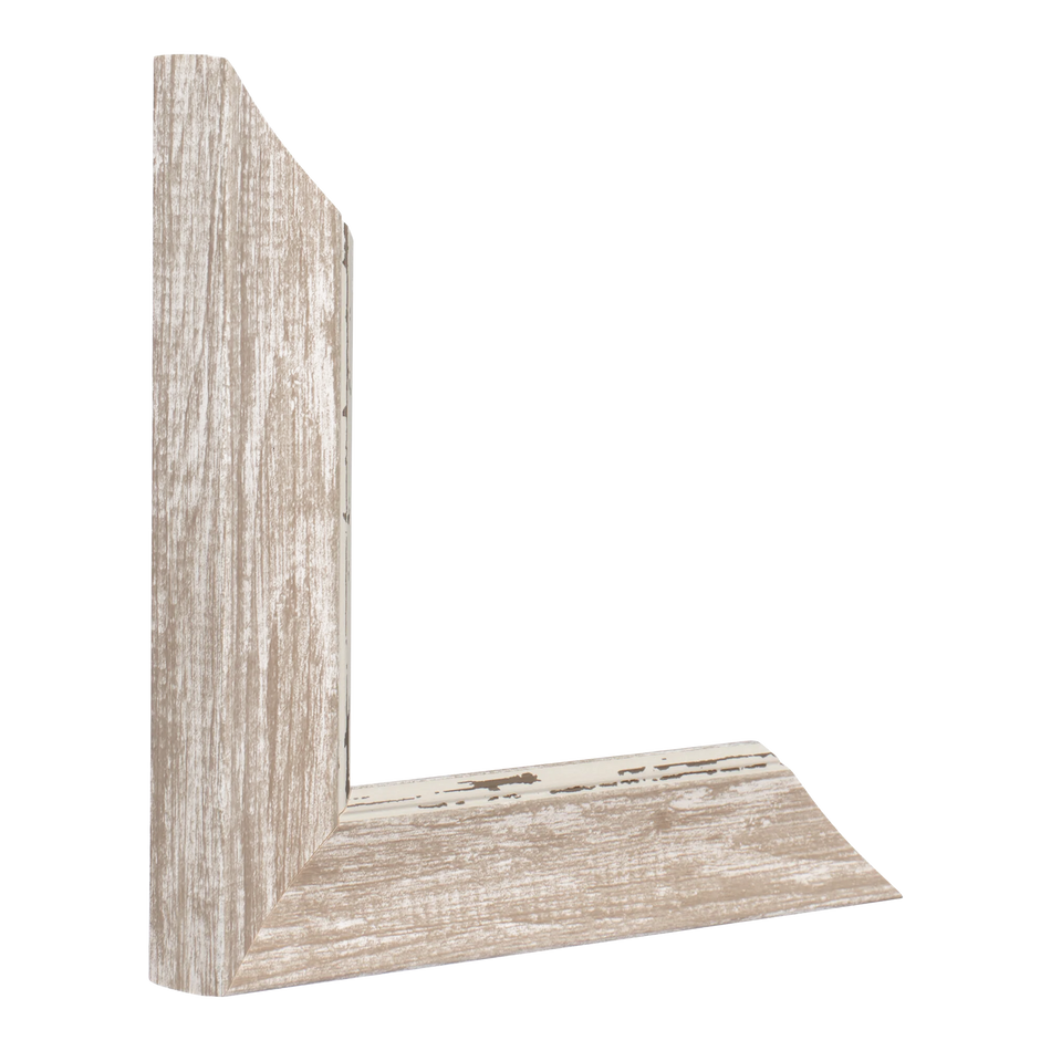 Vertical view of beach house i walnut picture frame