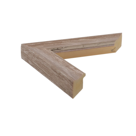 Side view of Beach House I picture frame in walnut