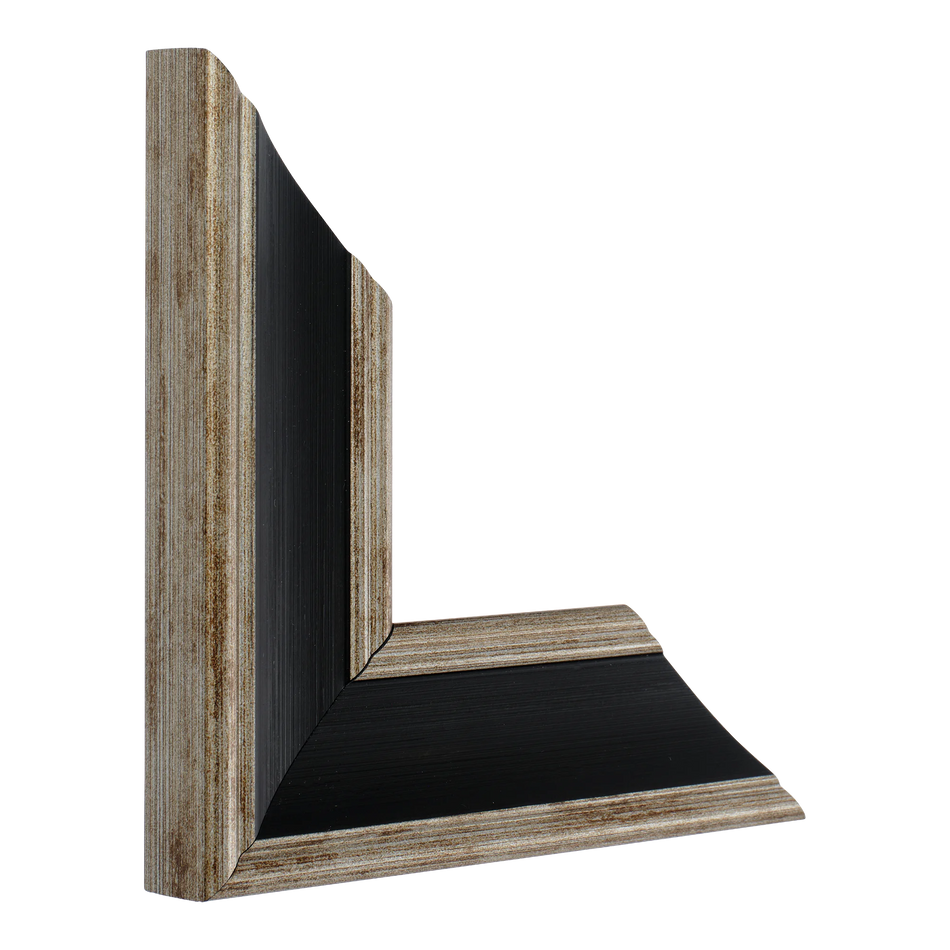 Vertical view of beach house ii black picture frame