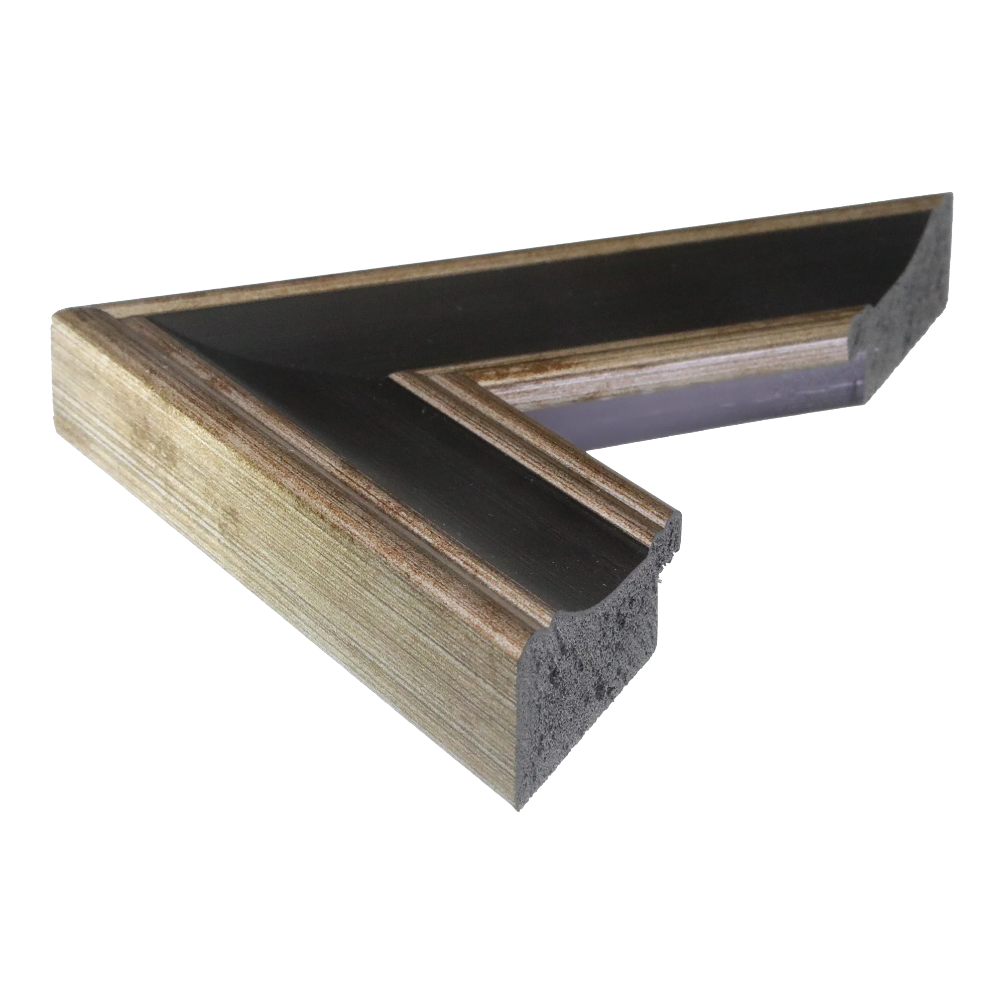 Side view of Beach House II picture frame in black