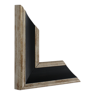 Vertical view of beach house ii black picture frame sample