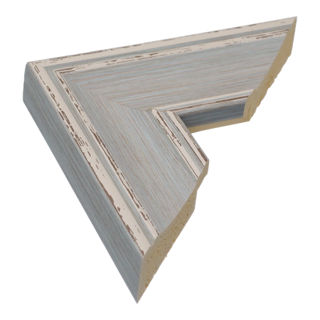 Beach House II in blue picture frame