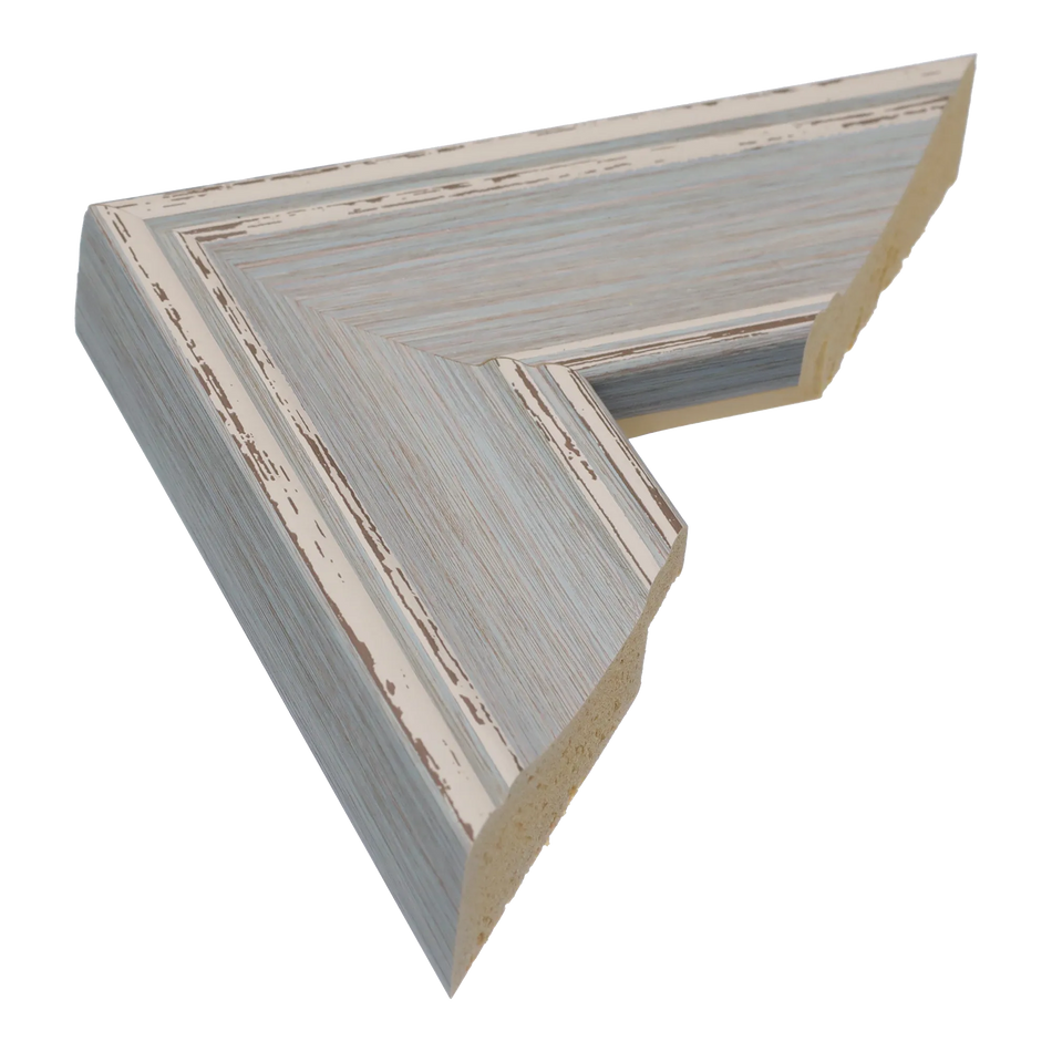 Beach House II in blue picture frame