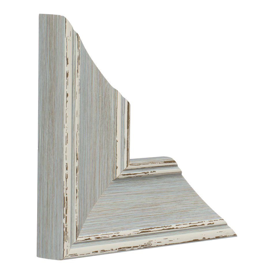 Vertical view of beach house ii blue picture frame