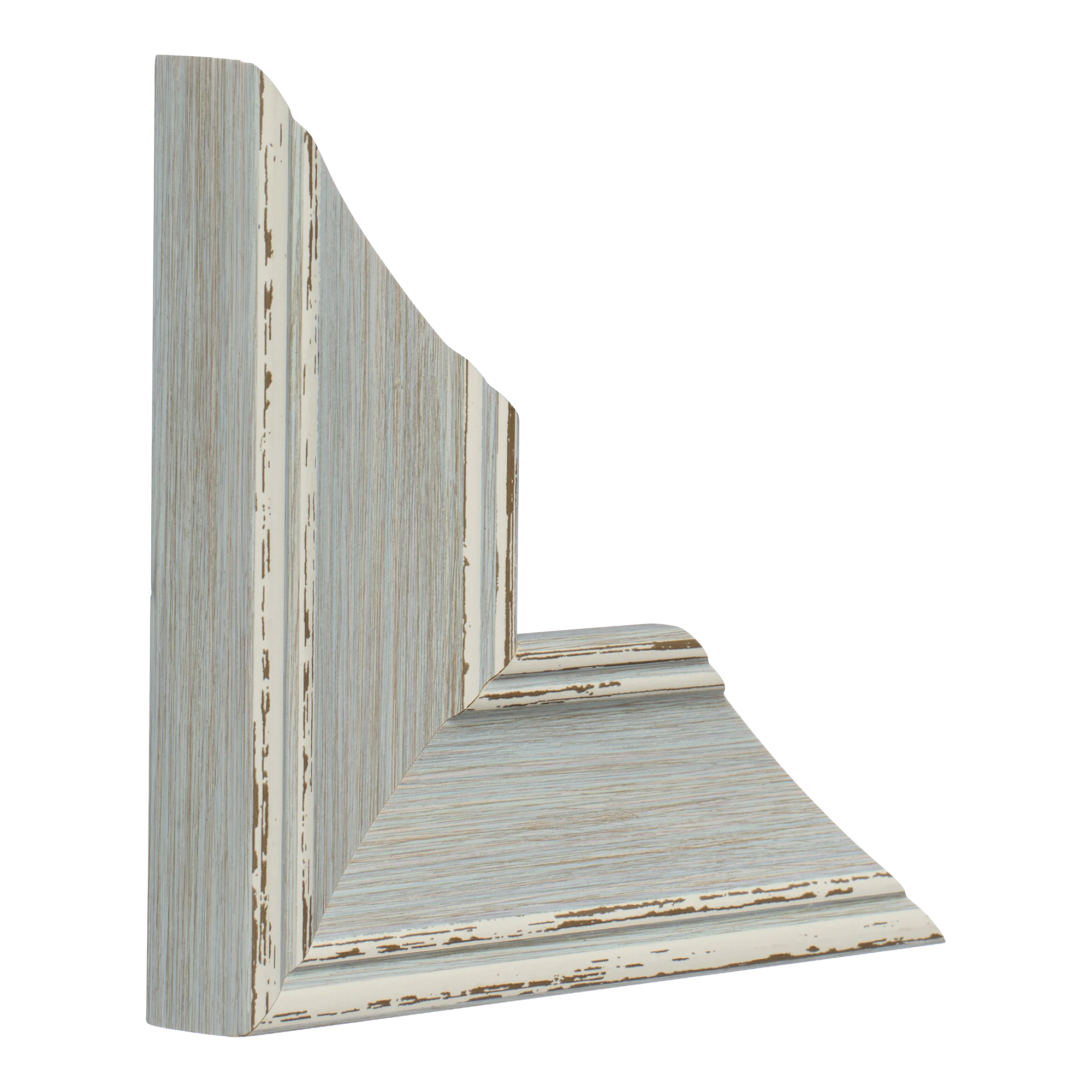 Vertical view of beach house ii blue picture frame