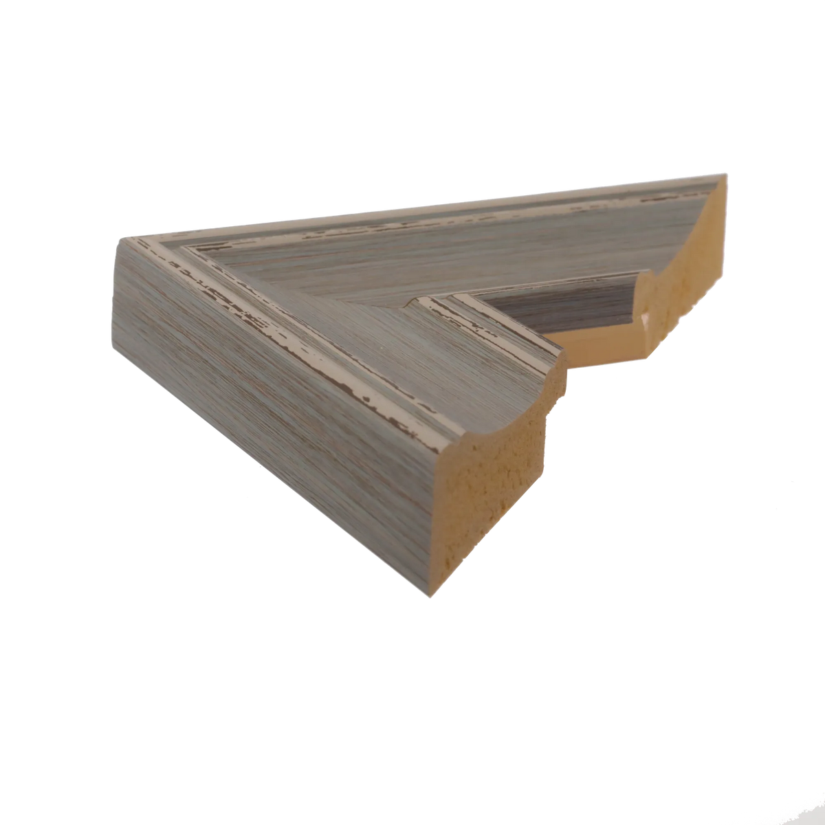 Side view of Beach House II picture frame in blue