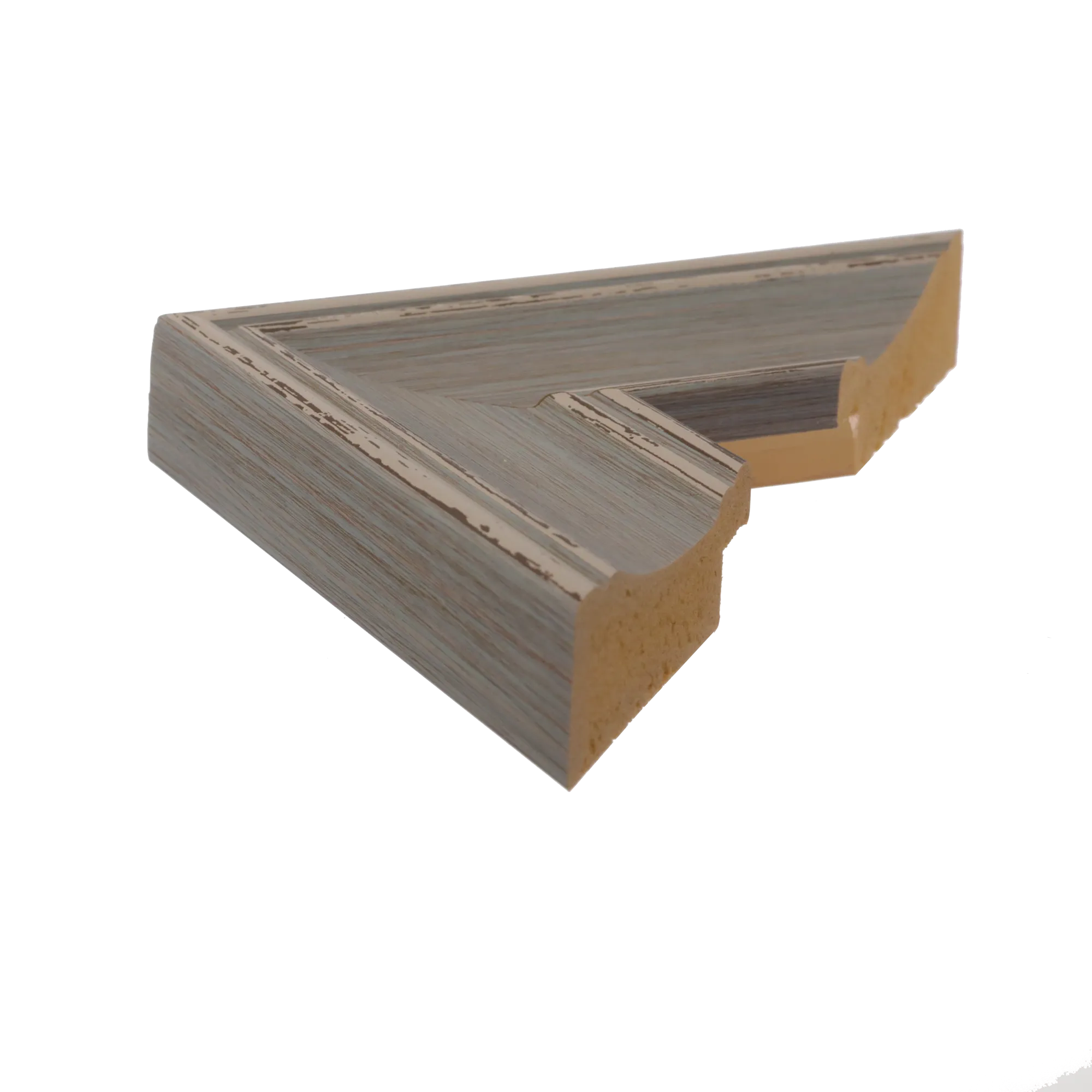 Side view of Beach House II picture frame in blue