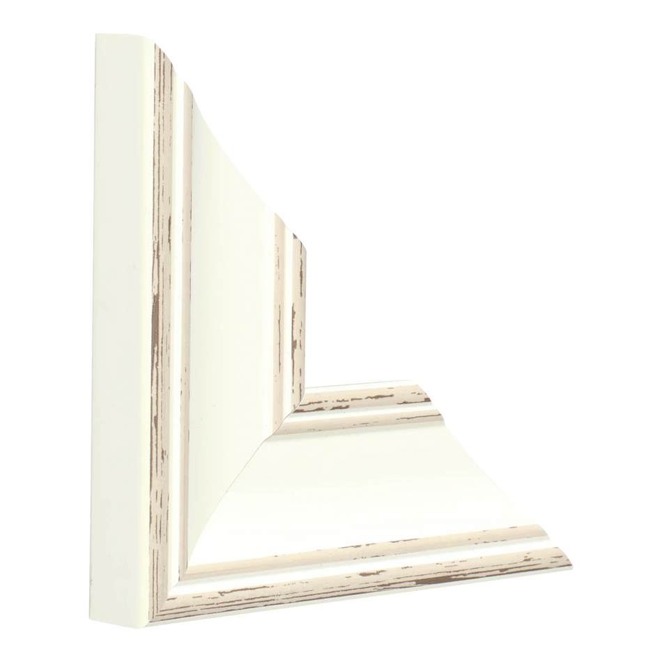 Vertical view of beach house ii cream picture frame