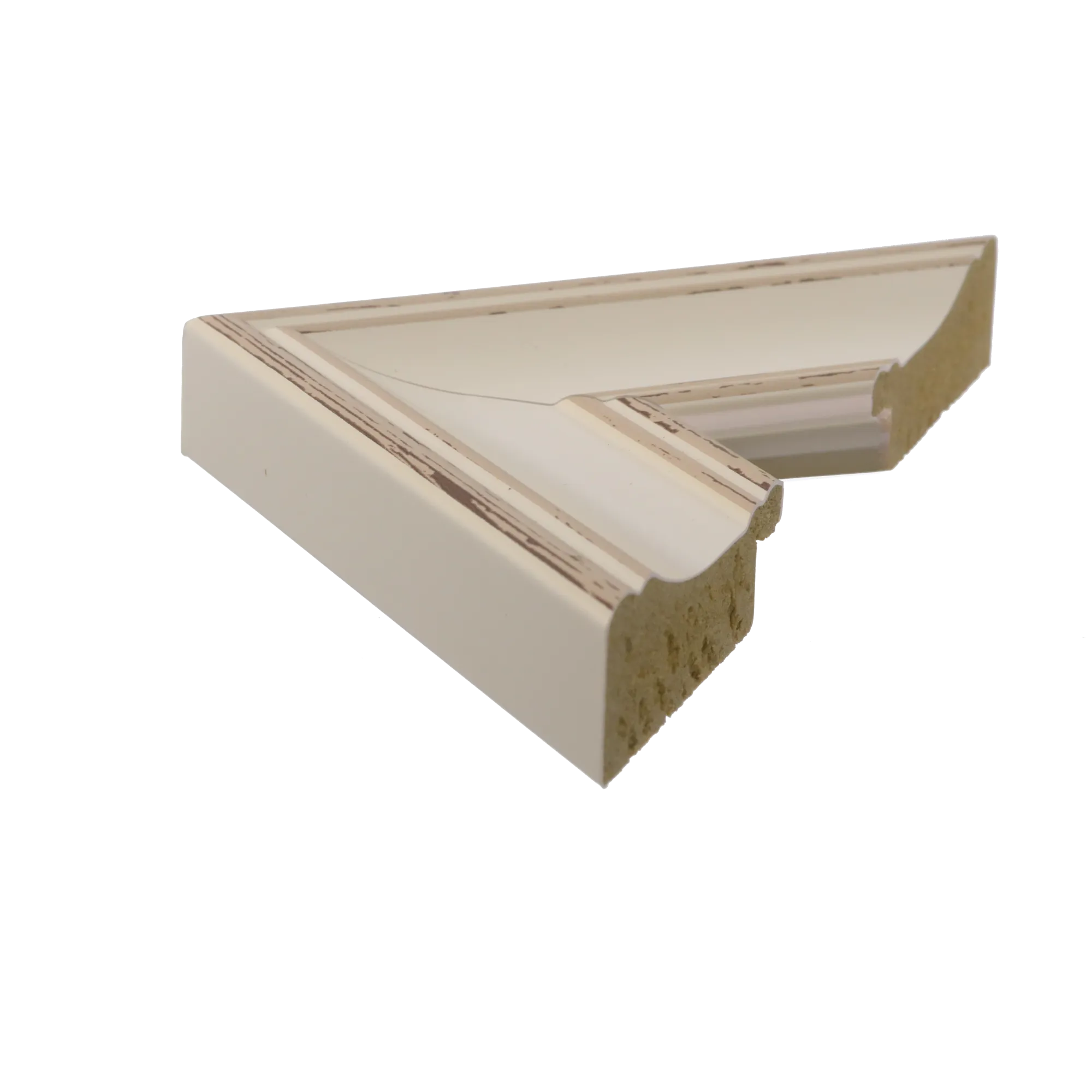 Side view of Beach House II picture frame in cream