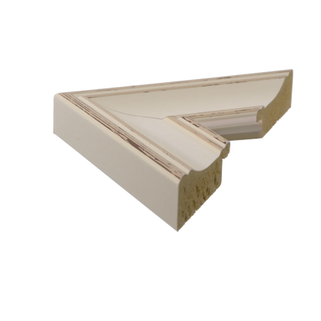 Side view of Beach House II picture frame in cream
