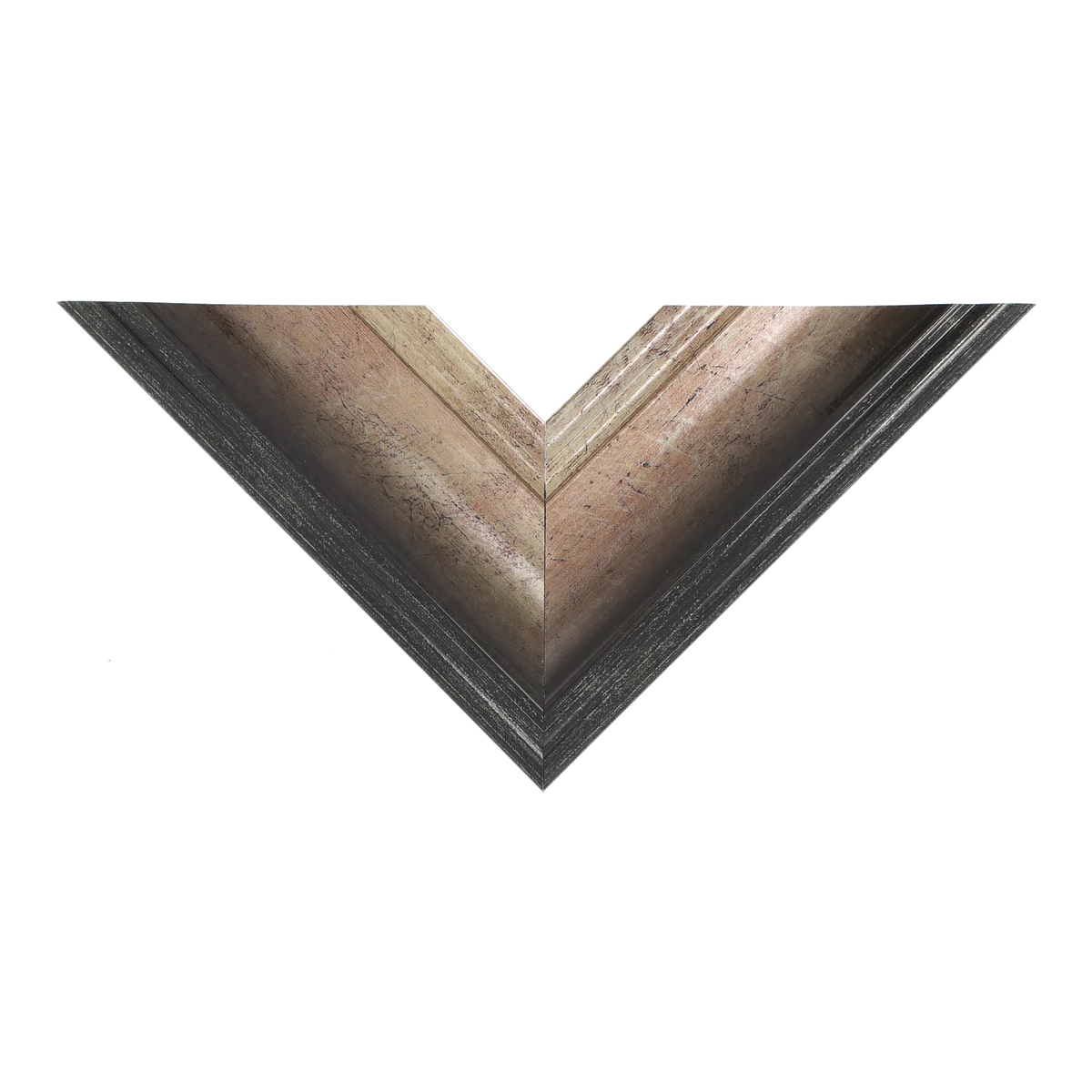 Top view of Beach House II picture frame in distressed silver