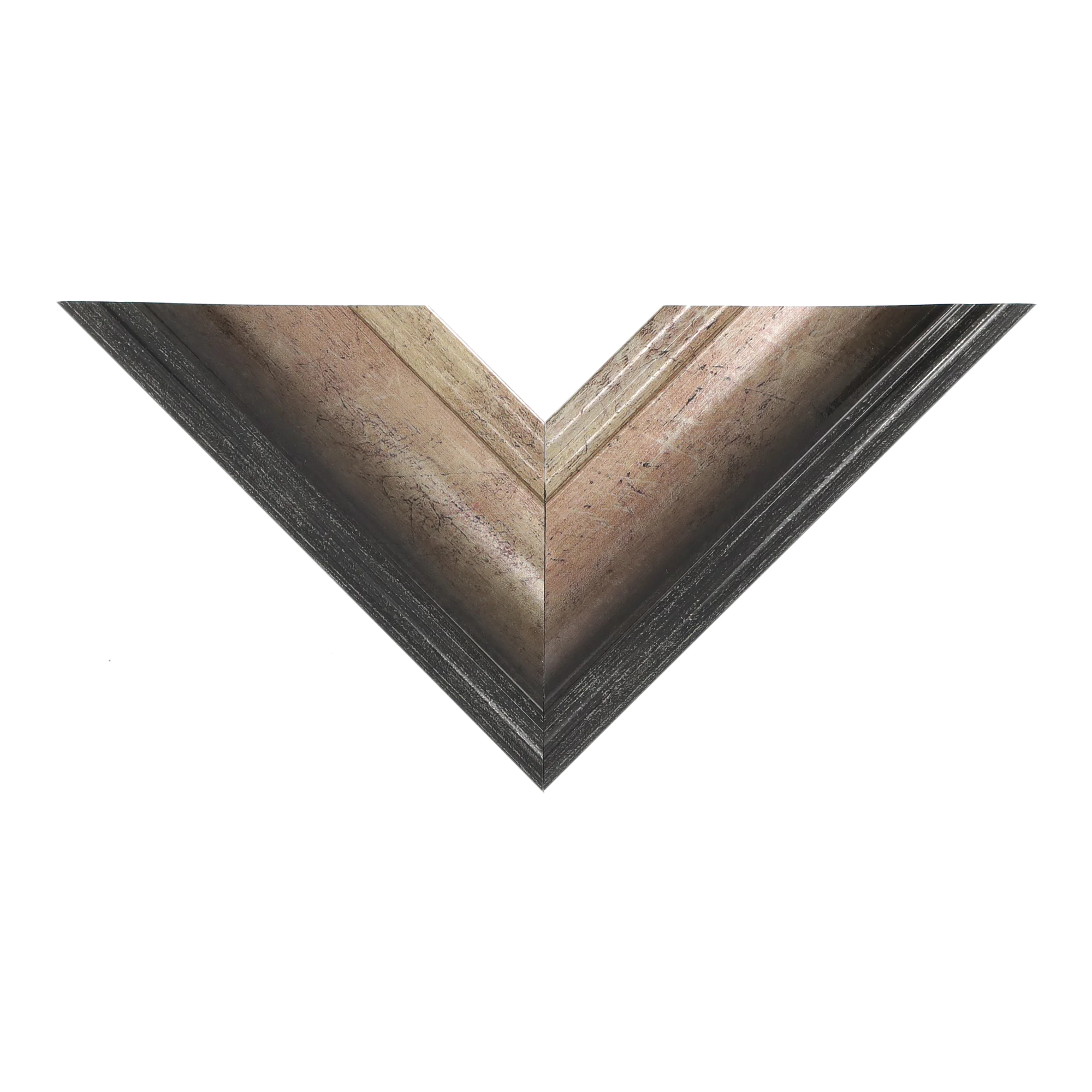Top view of Beach House II picture frame in distressed silver
