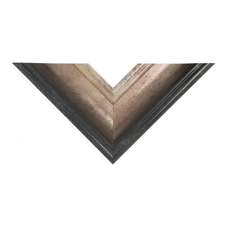 Top view of Beach House II picture frame in distressed silver