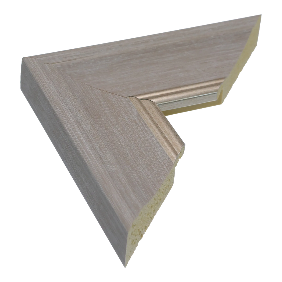 Beach House II in grey picture frame