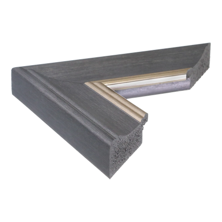 Side view of Beach House II picture frame in silver