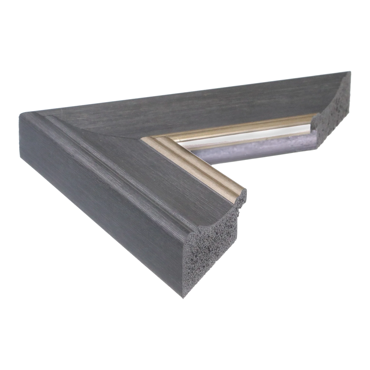 Side view of Beach House II picture frame in silver