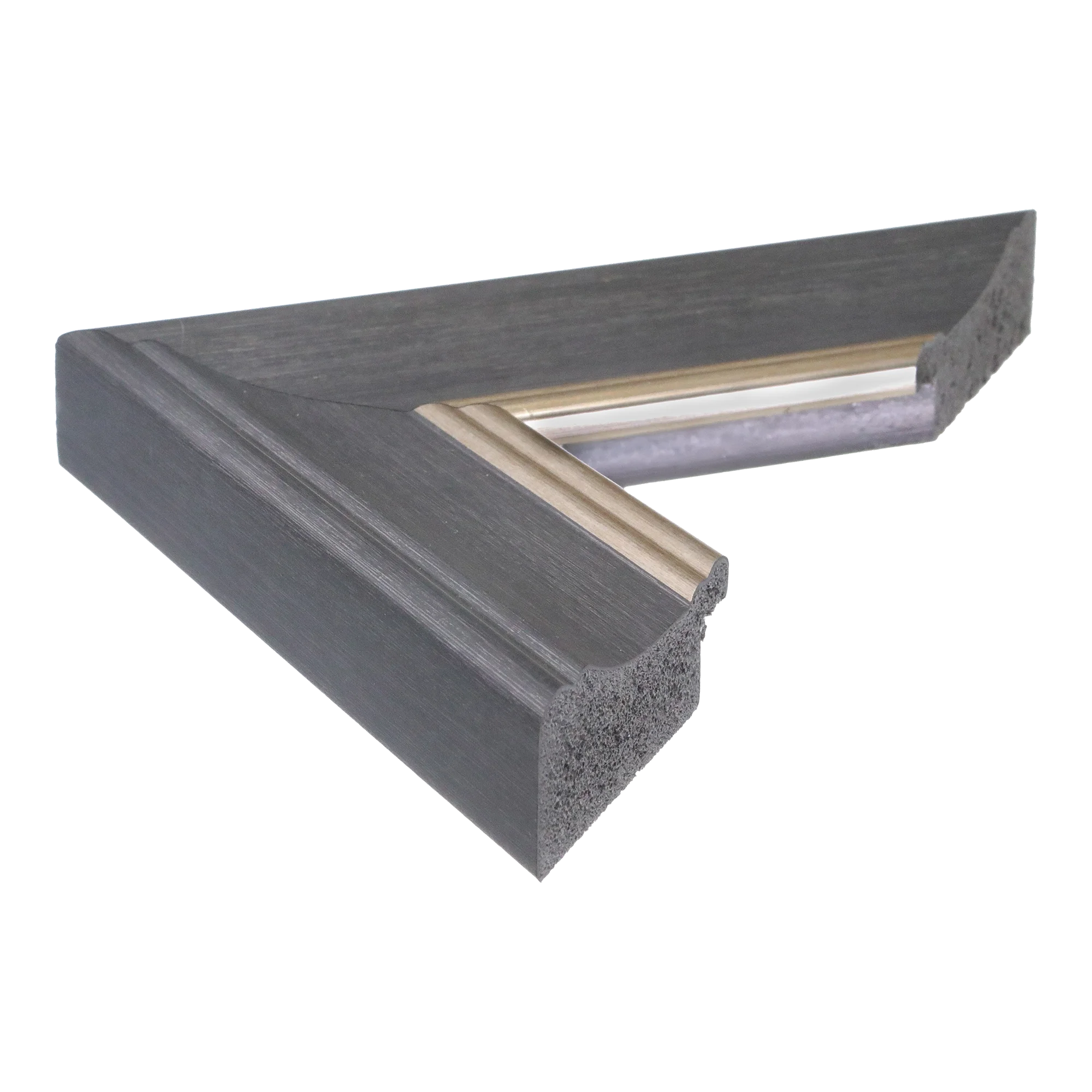 Side view of Beach House II picture frame in silver