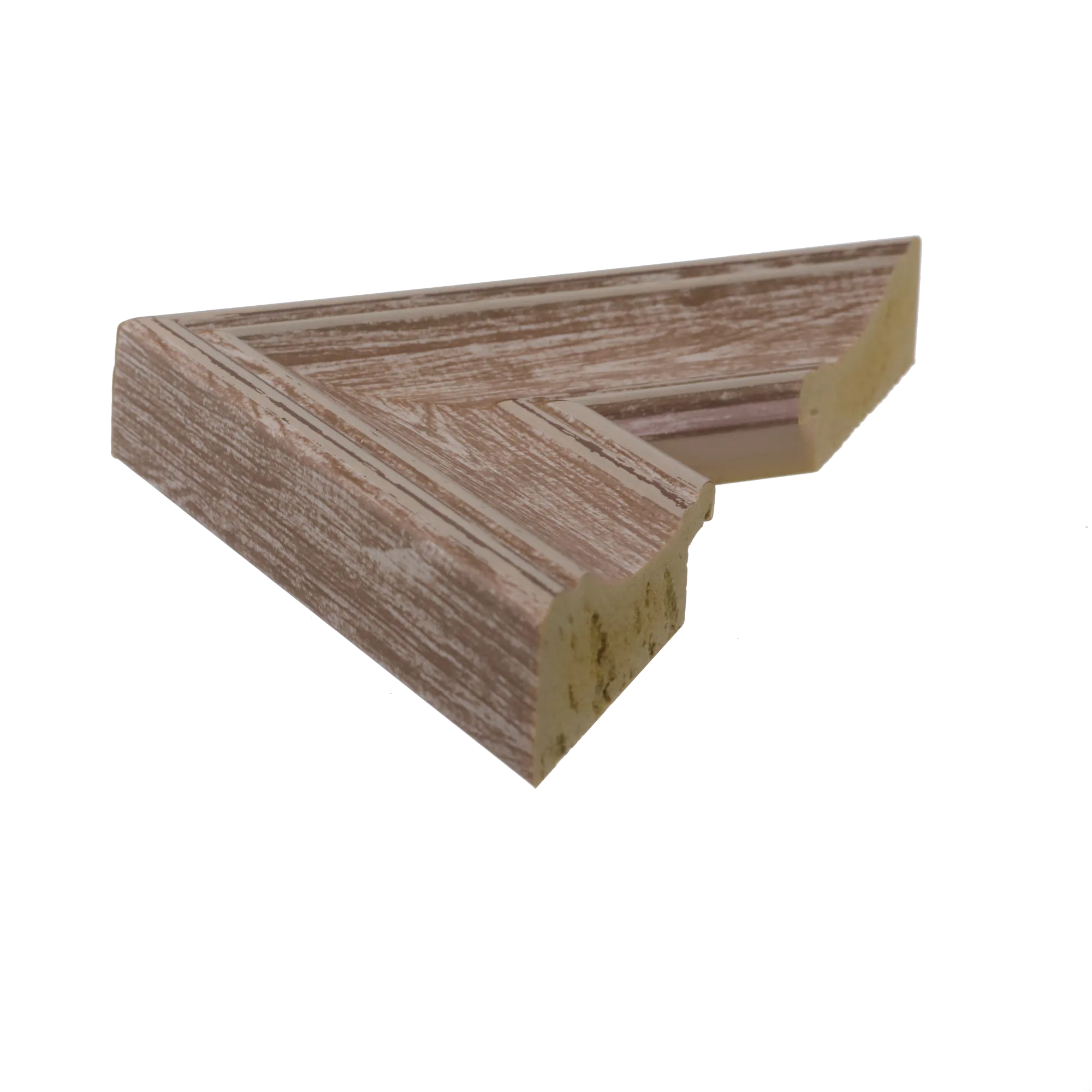 Side view of Beach House II picture frame in walnut