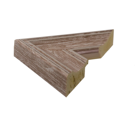 Side view of Beach House II picture frame in walnut