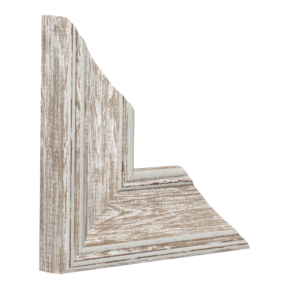 Vertical view of beach house ii walnut picture frame