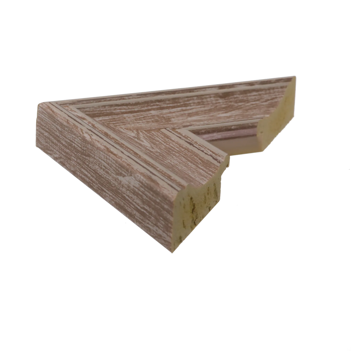 Side view of Beach House II picture frame in walnut